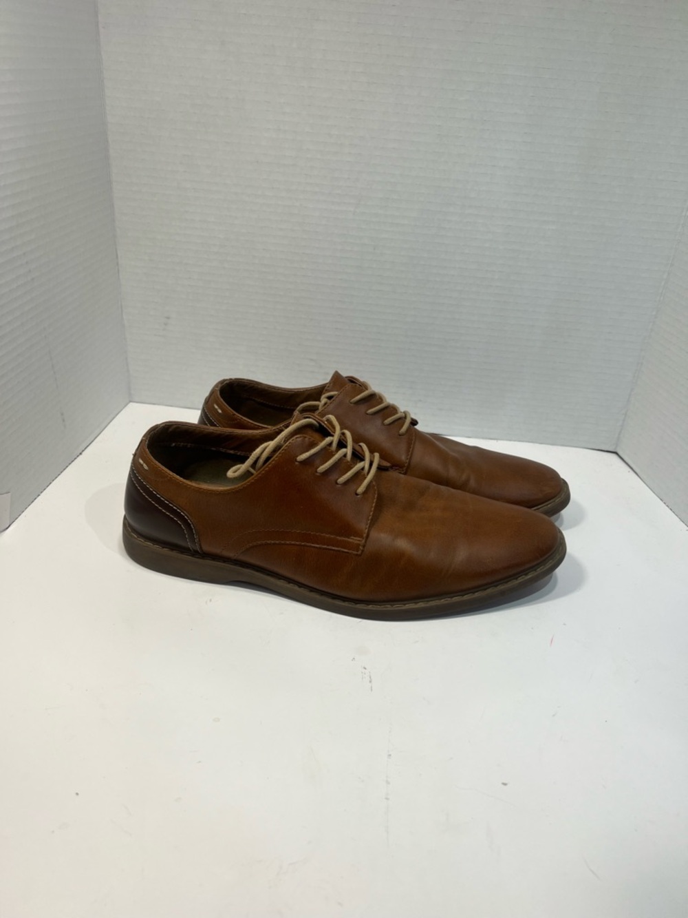 Men's Casual Brown Leather Lace-Up Oxfords
